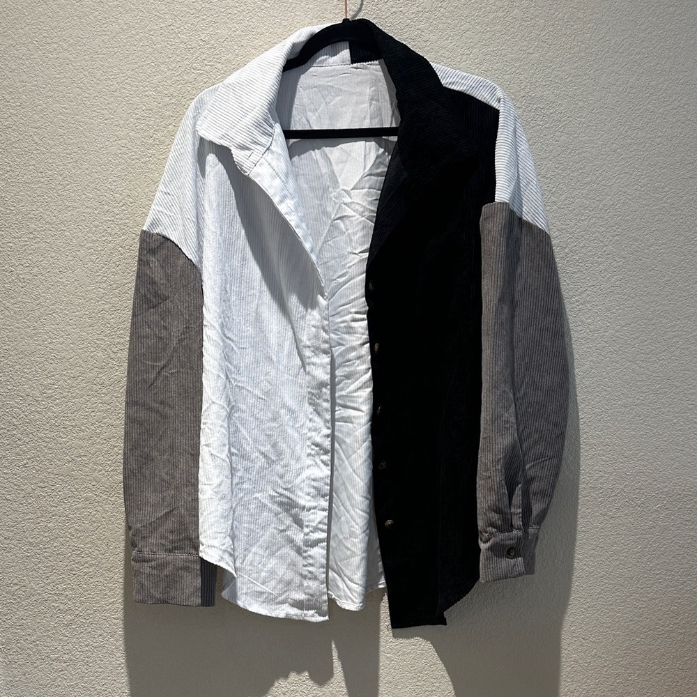 Multi-Color Button Down Corduroy Jacket Size XL
